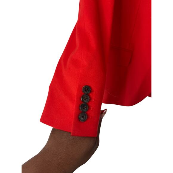 J.Crew Orange Women's Preppy Academia Italian Wool Flannel Ludlow Blazer Size 10 - Picture 11 of 15